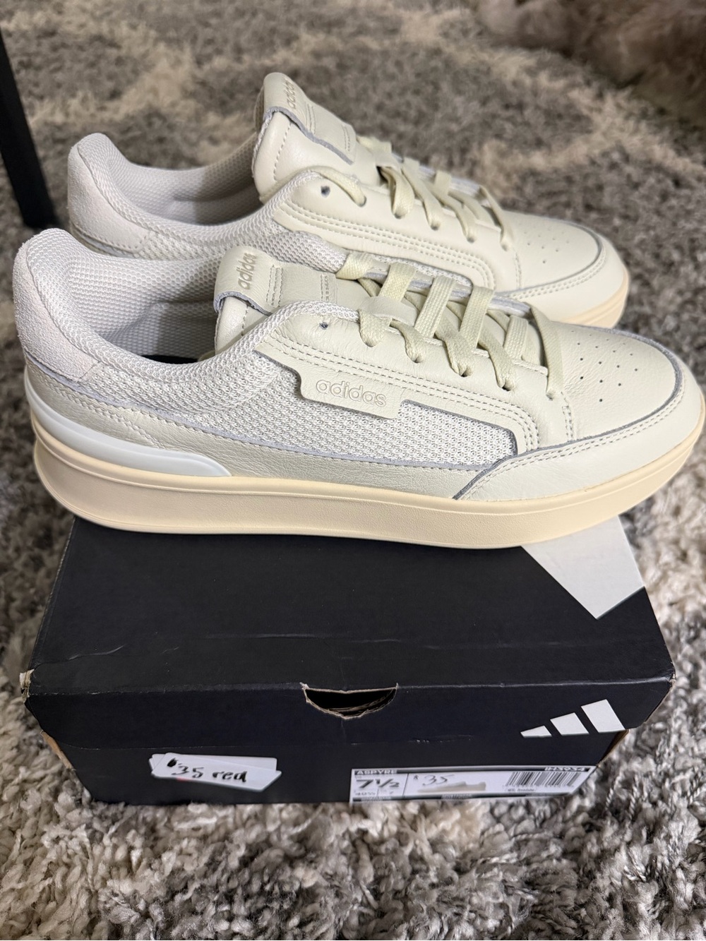 adidas Off-White Low-Top Sneakers